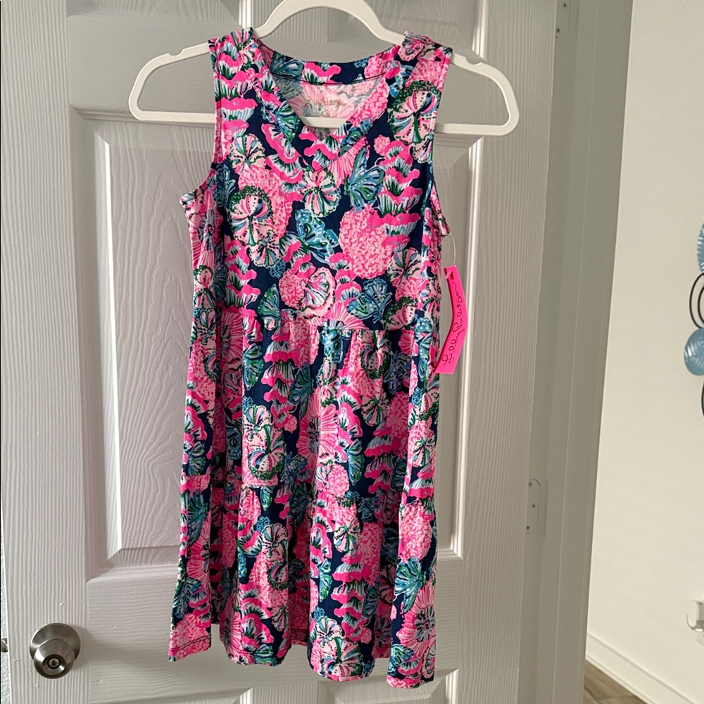Lilly Pulitzer Pink and Blue Floral Kids Dress